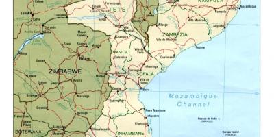 Karte von Mosambik Straßen