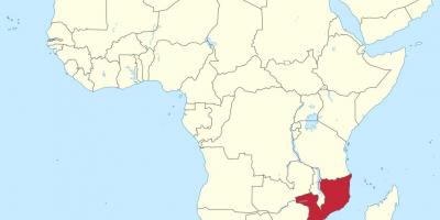 Karte von Mosambik, Afrika