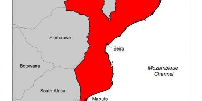 Karte von Mosambik malaria