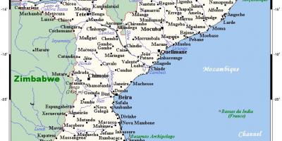 Karte von Mosambik Städten